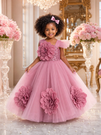 Rosalía Dusty Pink Floral Dress