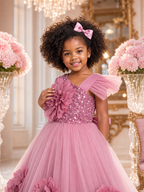 Rosalía Dusty Pink Floral Dress