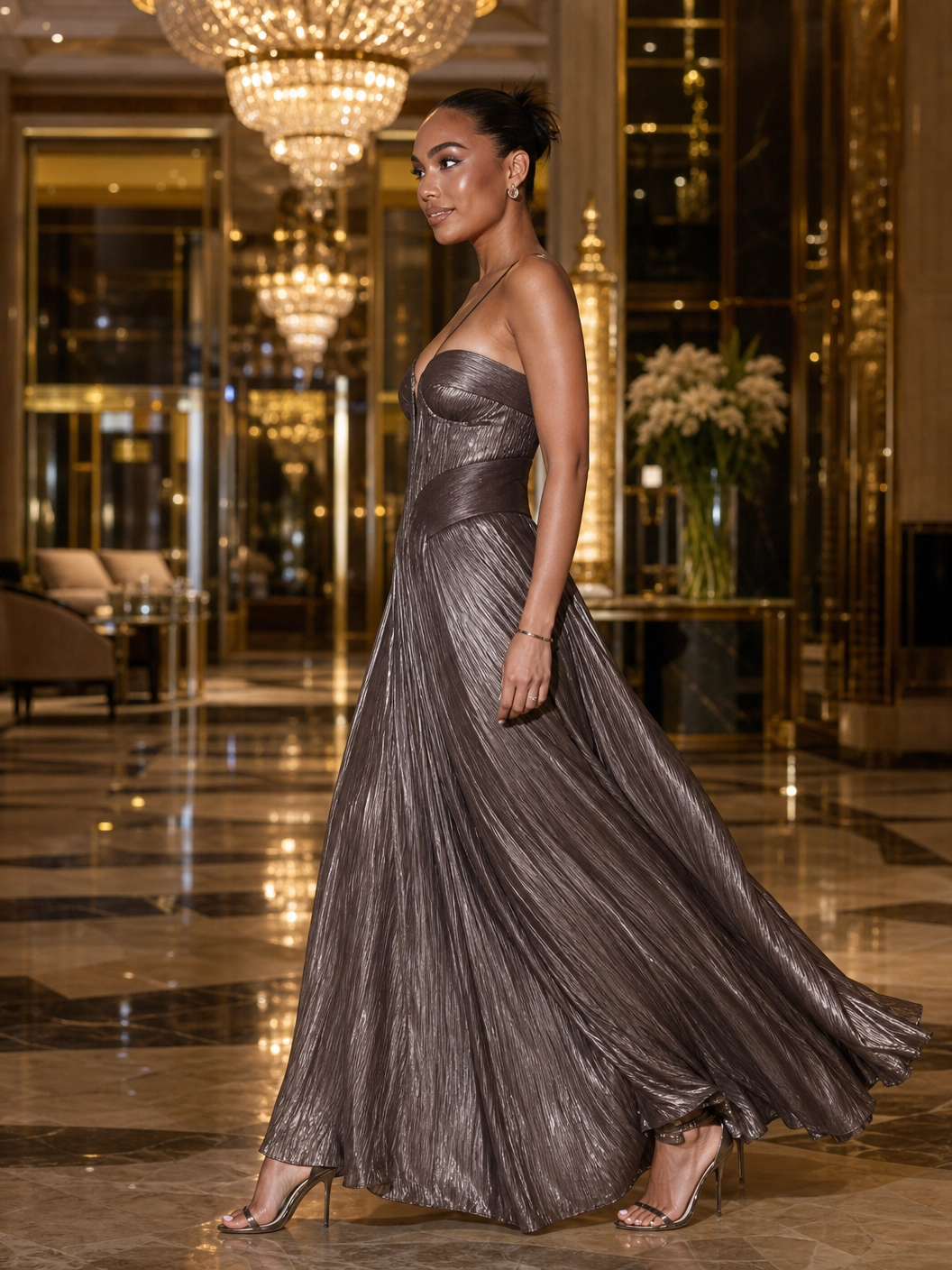 Metallic Horizon Maxi