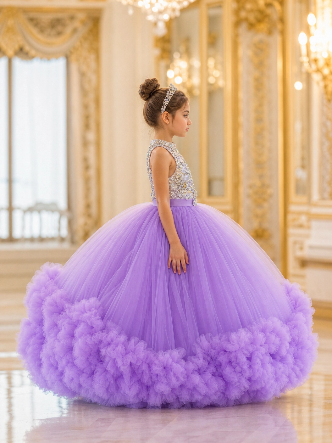 The "Enchanted Lilac" Crystal Gala Gown