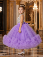 The "Enchanted Lilac" Crystal Gala Gown
