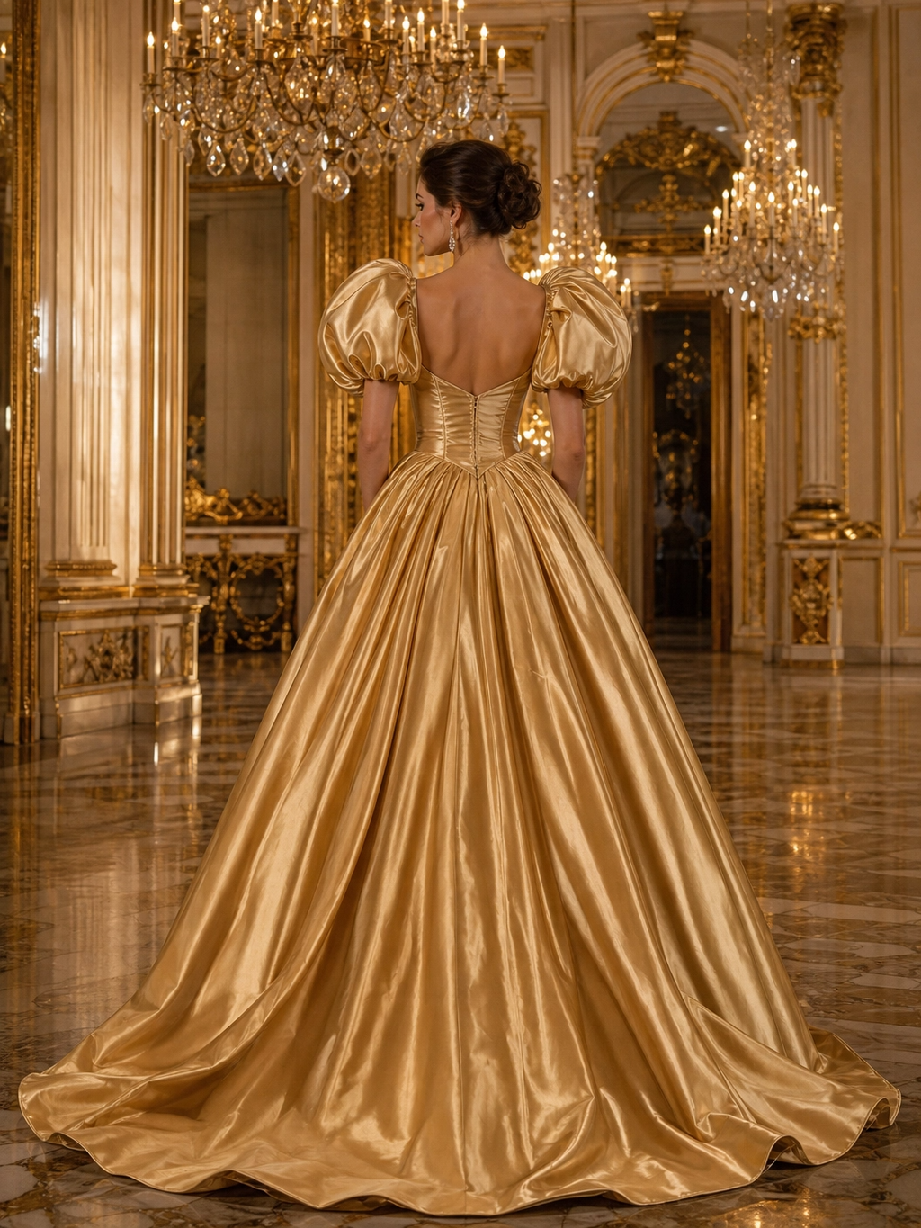 The "Aurum" Golden Radiance Ballgown