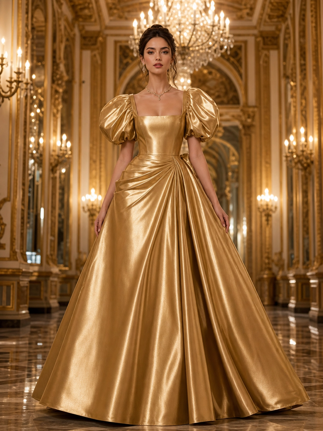 The "Aurum" Golden Radiance Ballgown