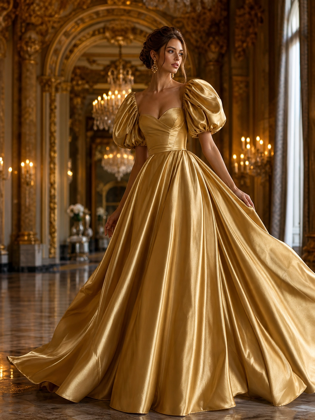 The "Aurum" Golden Radiance Ballgown