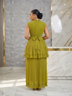 The "Seraphina" Tiered Pleated Maxi Dress