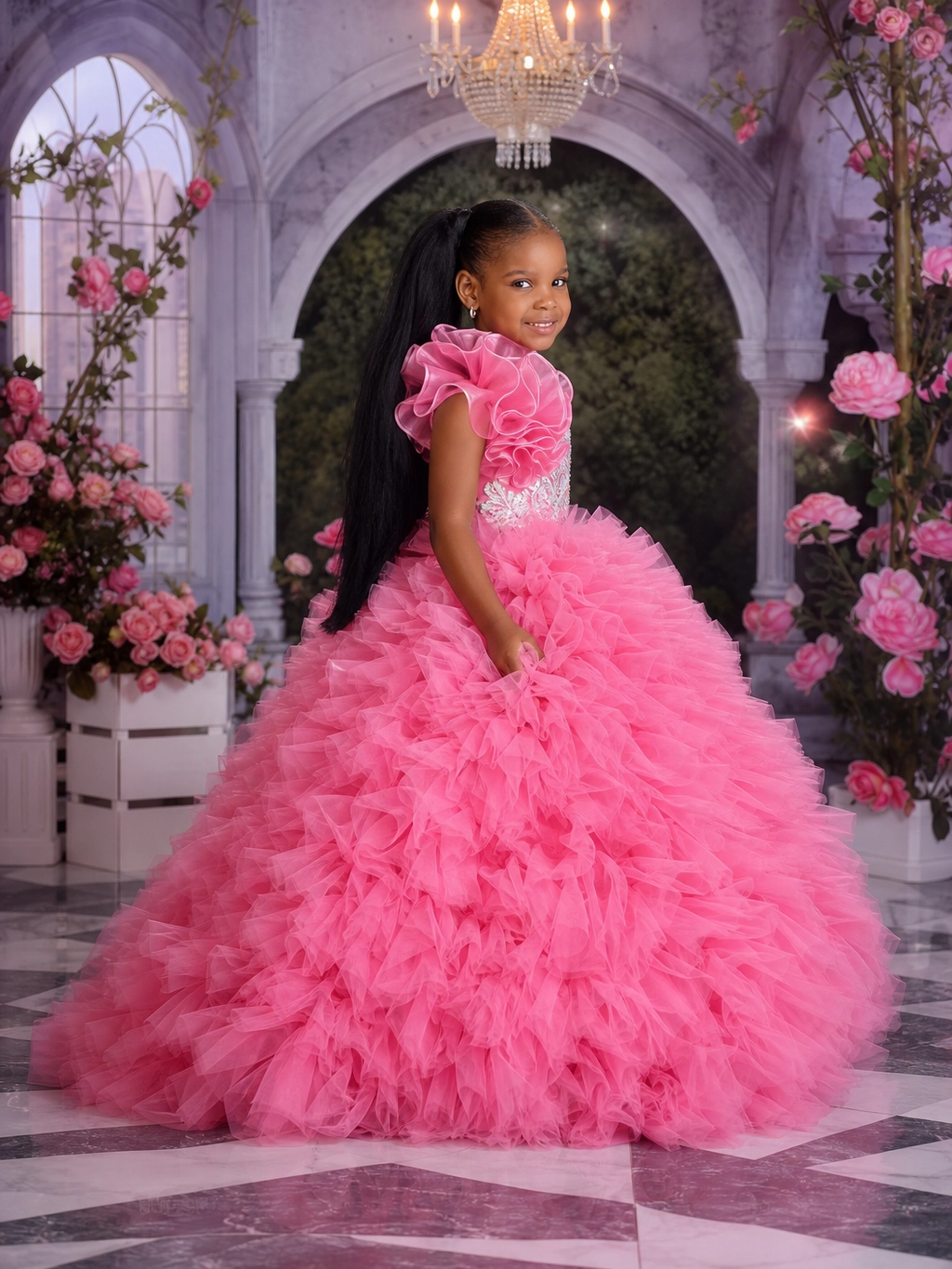 The "Fairytale Blossom" Royal Ruffled Ballgown