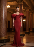 Crimson Sculpture” Dress